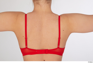 Mia Brown back lingerie red bra underwear 0002.jpg